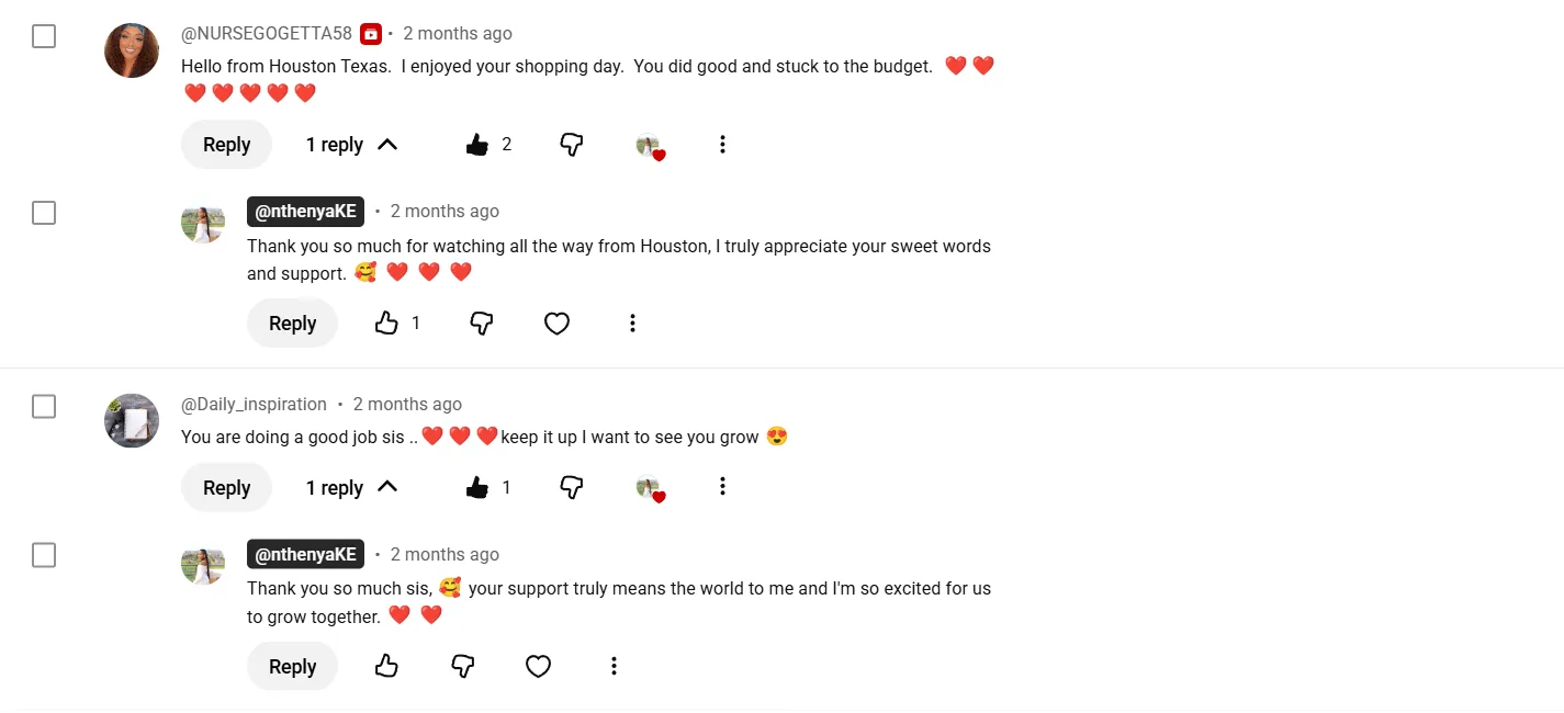 YouTube comment hearting and Community Tab engagement signals