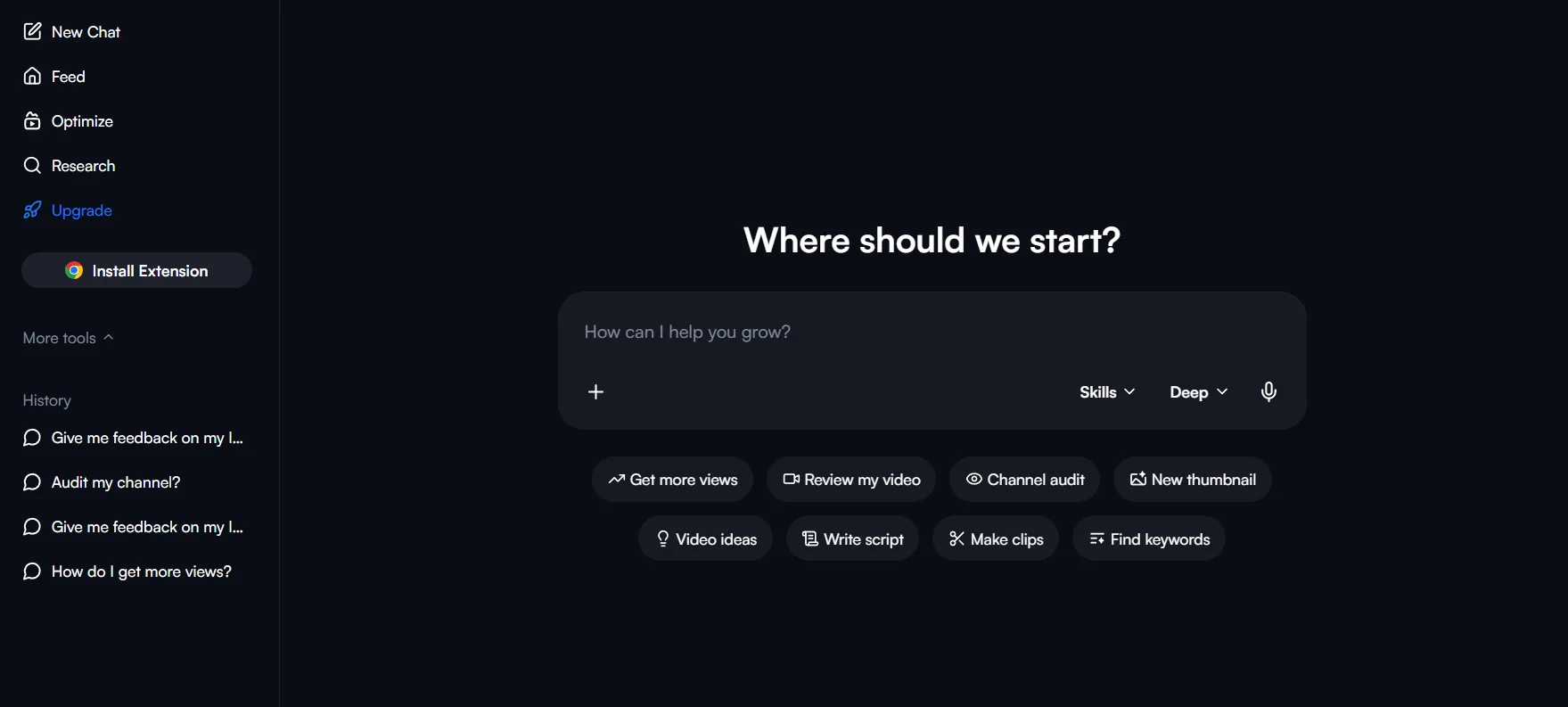 vidIQ AI Coach answering a channel-strategy question in plain language