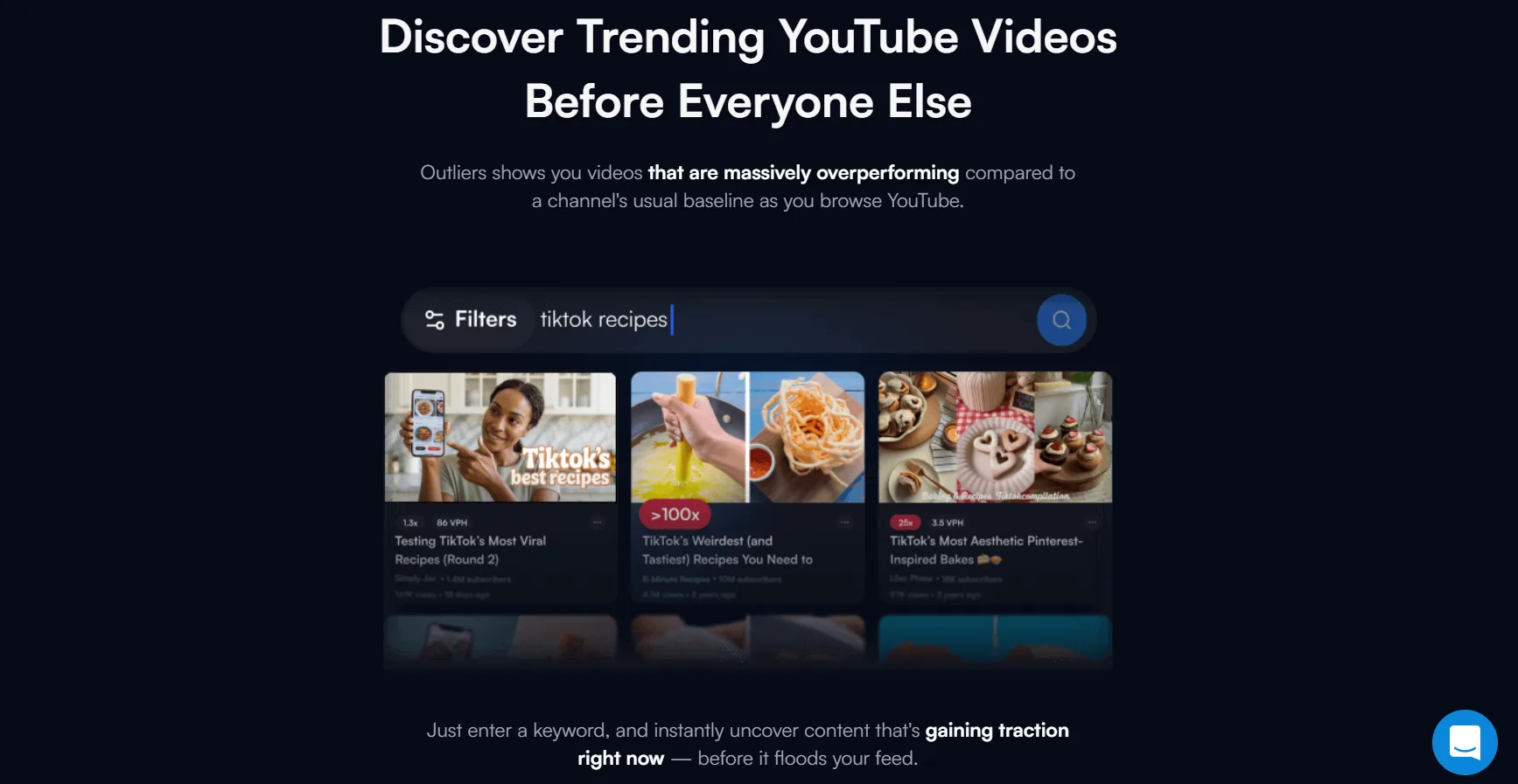 vidIQ Video Outliers highlighting uploads that massively overperformed a channel's own average
