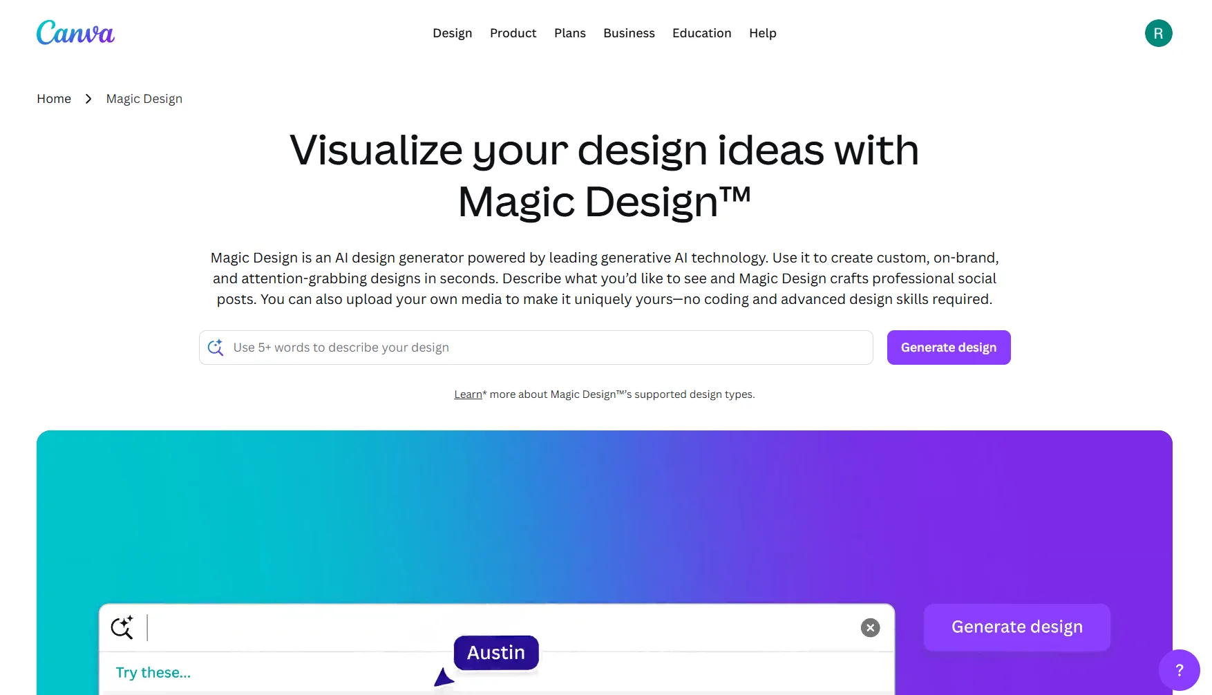 Canva YouTube thumbnail preset with AI-assisted background removal