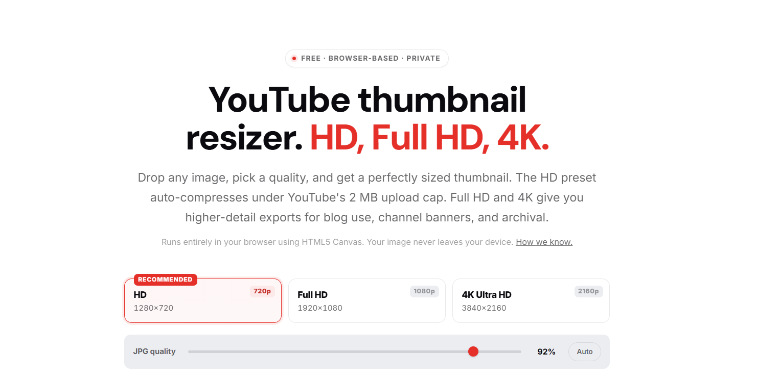 Resizing an image to the correct 1280 x 720 YouTube thumbnail dimensions