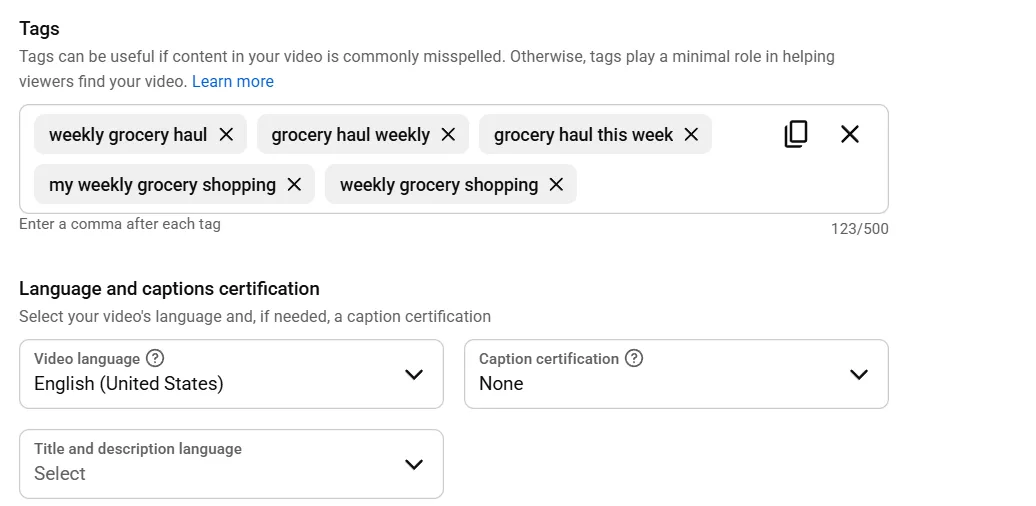 A quarterly schedule for auditing and refreshing tags on older videos