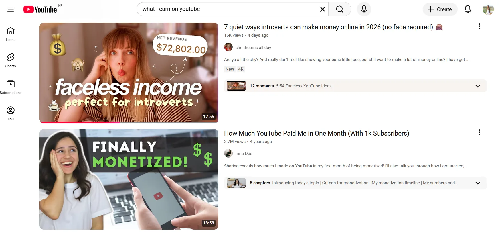 Side hustle audit videos with real earnings data outperforming generic advice content
